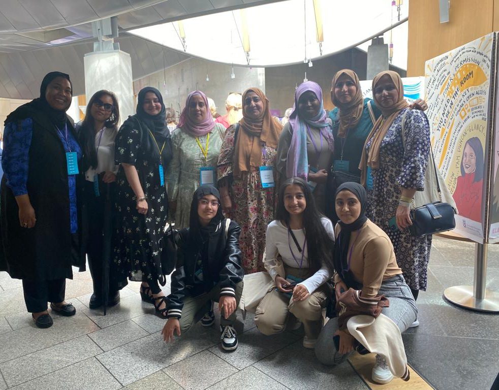 Young women at the Elect Her youth leadership event with NLMWA